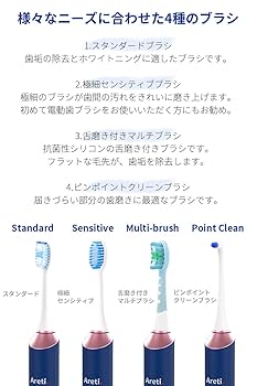 Amazon | Areti（アレティ） 電動歯ブラシ ホワイトニング 2段階